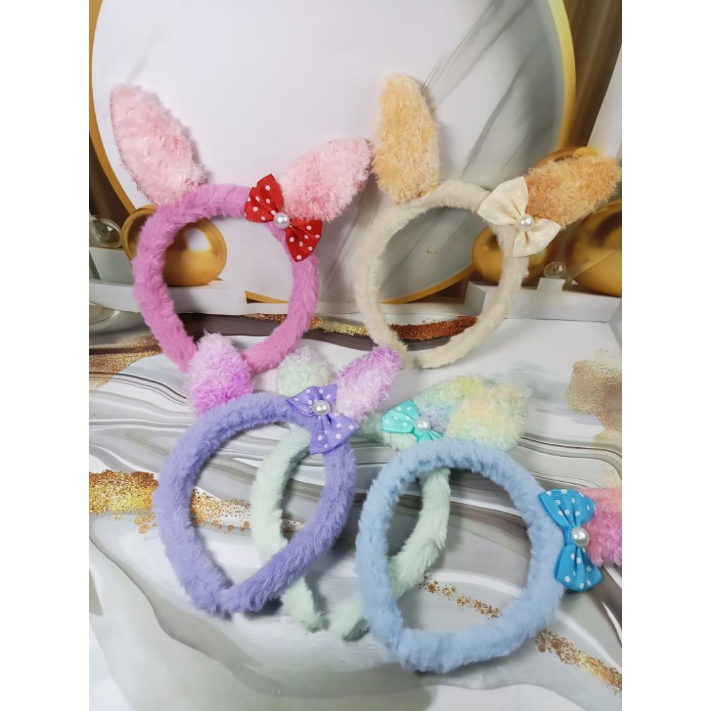 BANDO ANAK LUCU KARAKTER TELINGA KUCING/BANDO BULU PITA