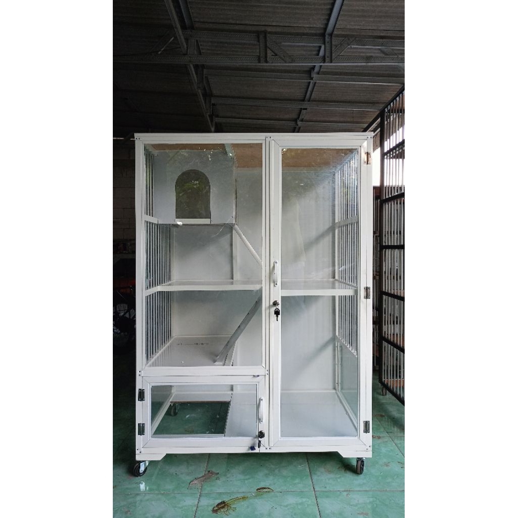 kandang kucing alumunium free ongkir ukuran P90 L60 T120