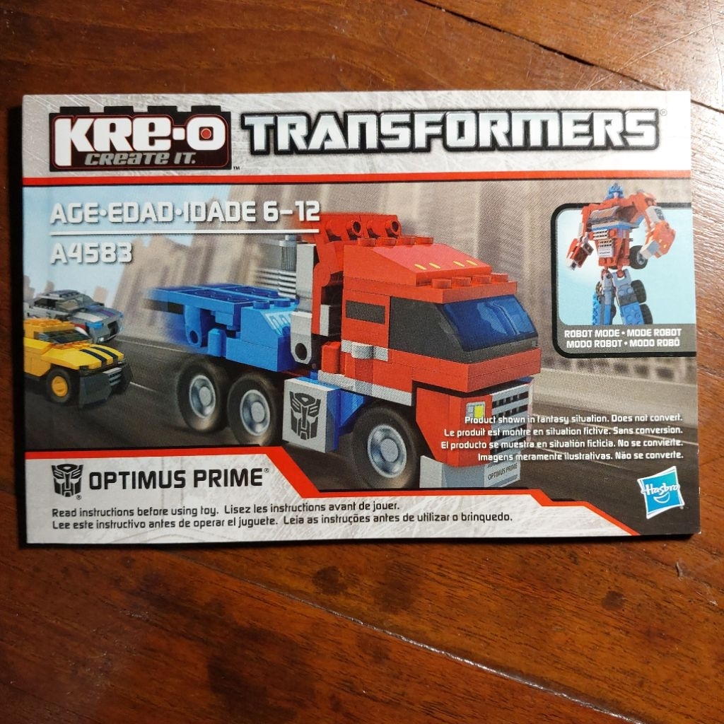 Kre-o Transformers set Optimus Prime Small