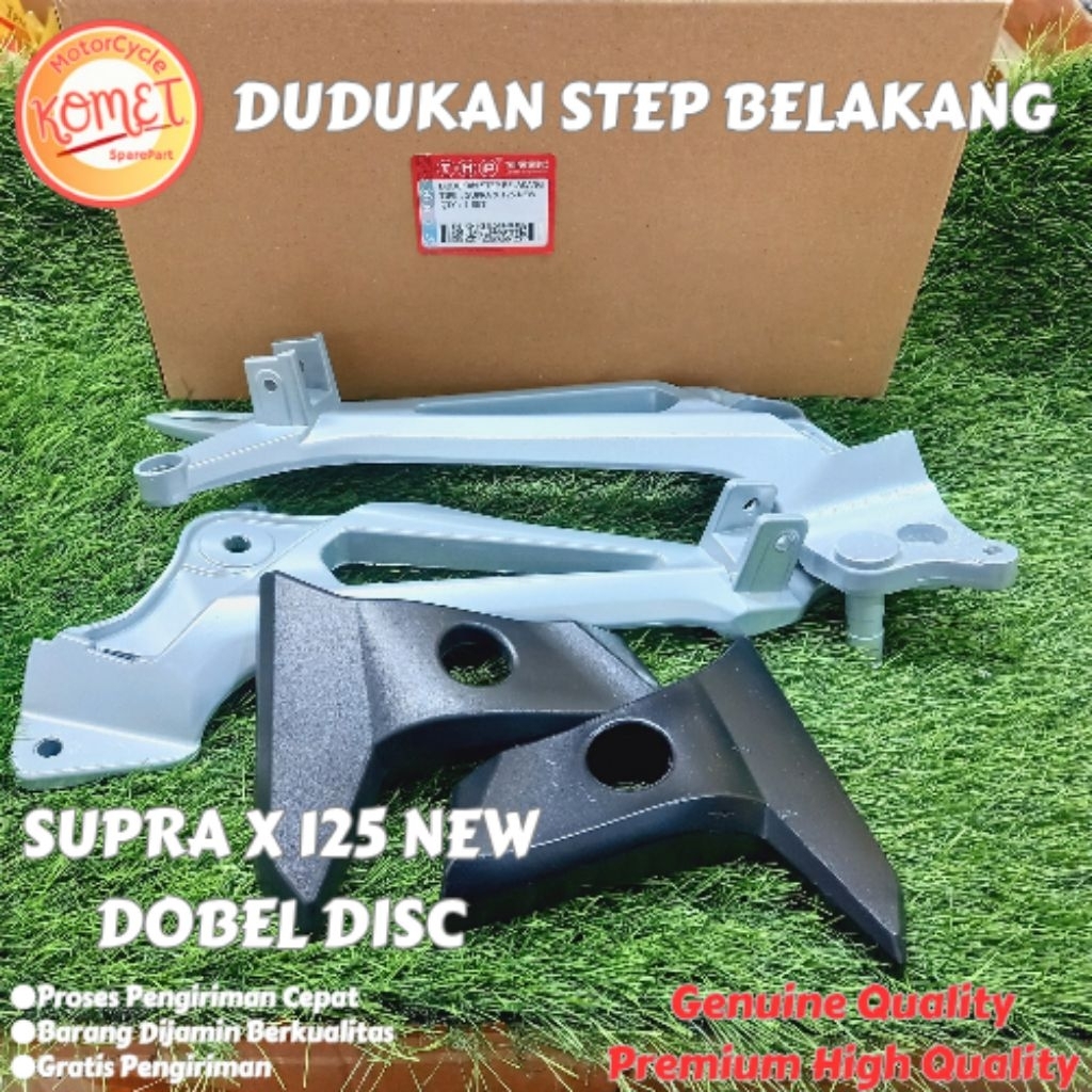 [KOMET] DUDUKAN FOOTSTEP BELAKANG SUPRA X 125 NEW DOBEL DISC KARBU/SUPRA 125 BATMAN (THP)