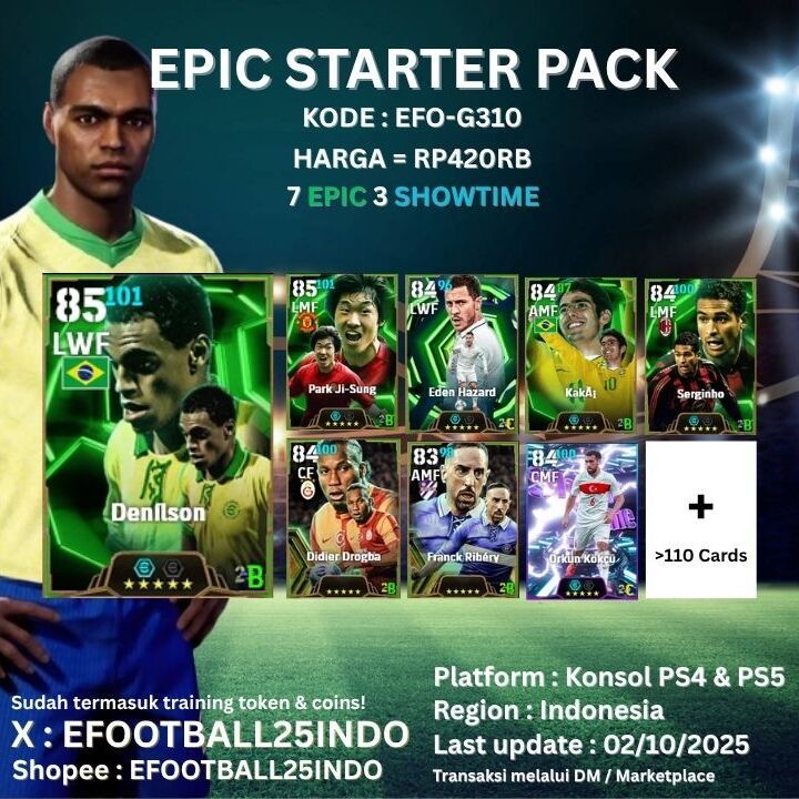 GrahaGamingID GGID-G310 Starter Pack Akun eFootball Konsol PS4 PS5