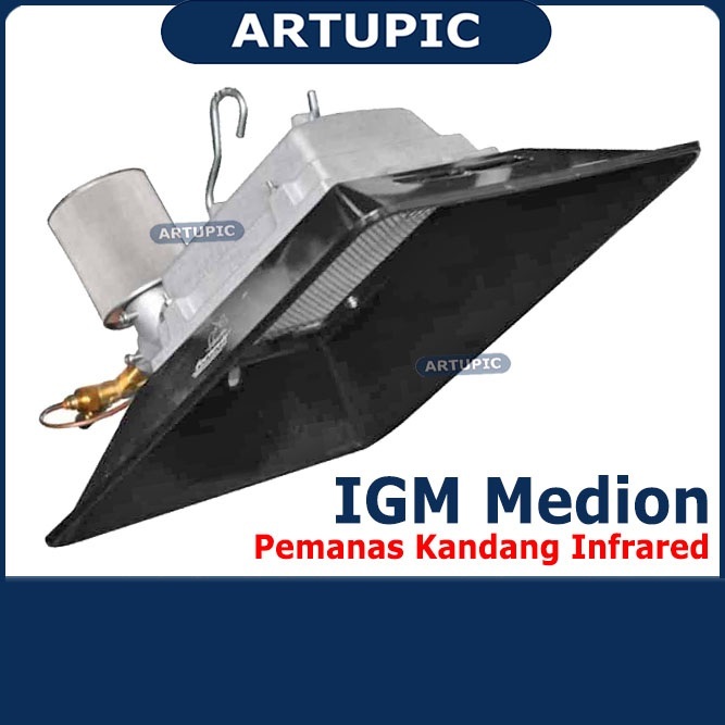 IGM Indukan Medion Pemanas Kandang Ayam mirip Gasolec Heater Gas Brooder Artupic Kompor Infrared