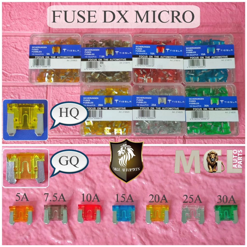 Sekring Fuse DX Micro Mikro Tusuk Tancap Original Asli Tiesla Flosser & Good Quality