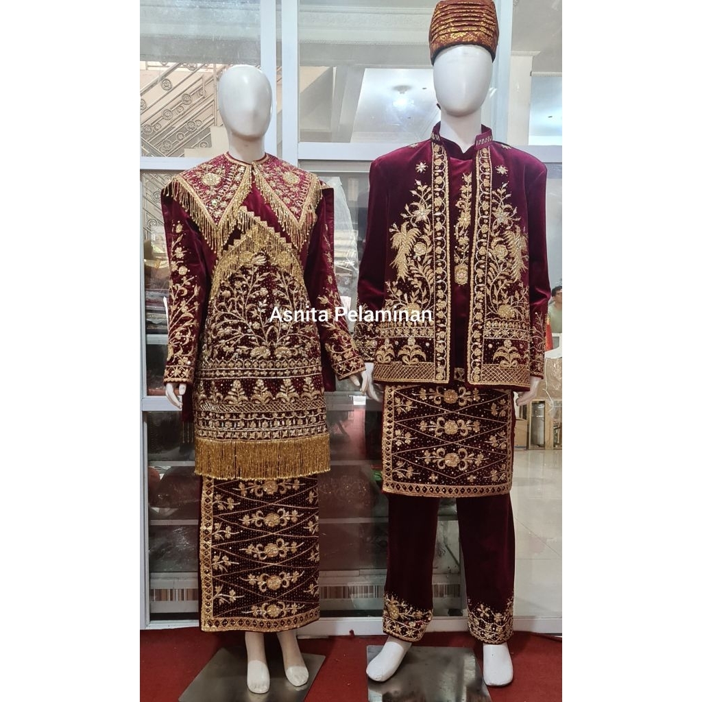 Baju Pengantin Padang MEWAH TERBARU Pakaian Penganten Minang Kualitas Premium