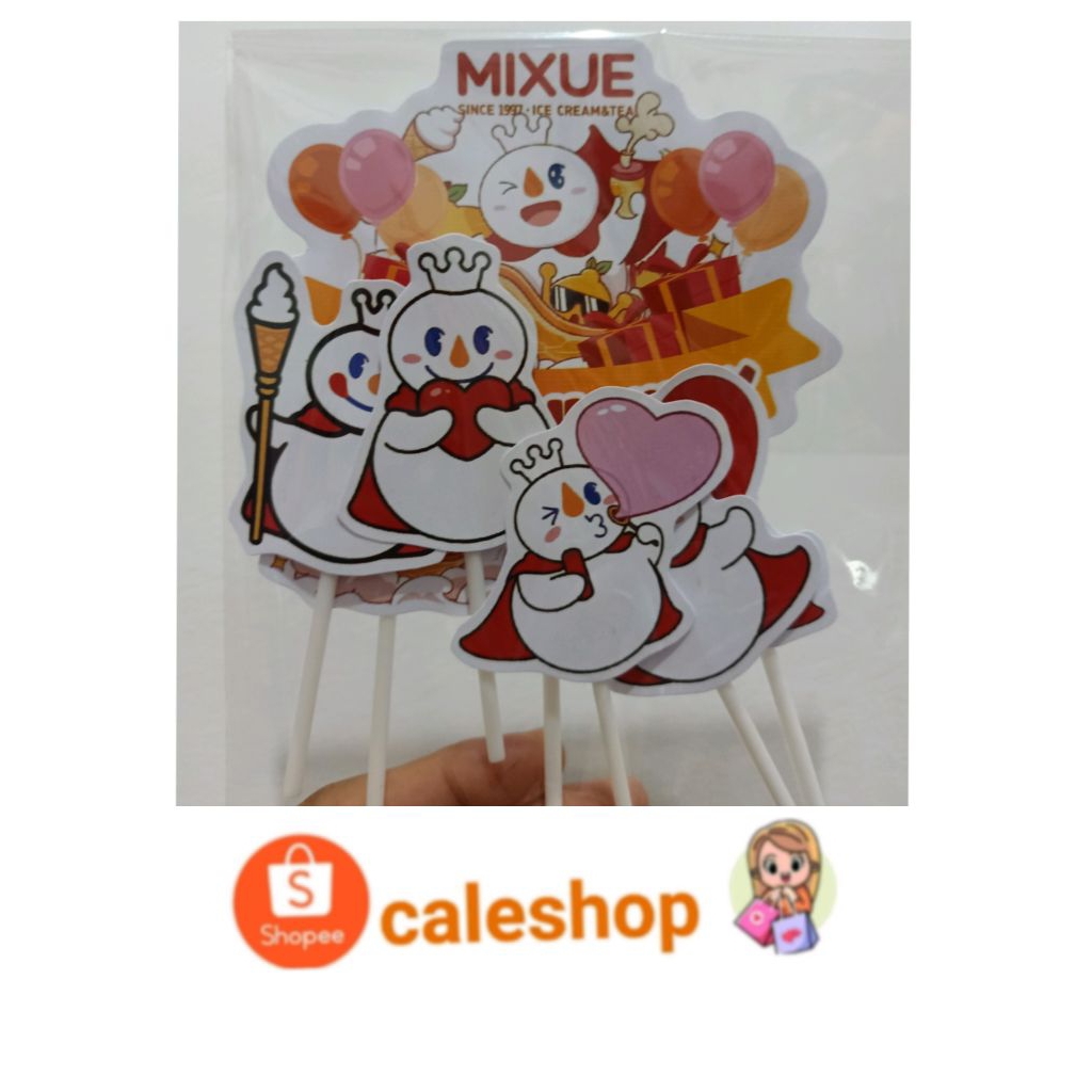 Topper Kertas Kue Ulang Tahun Mixue