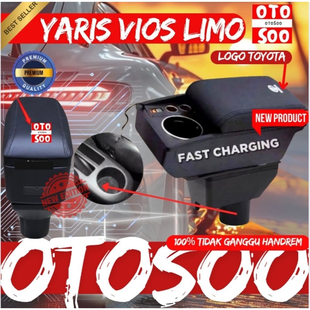 ARMREST YARIS VIOS LIMO -CONSOLE BOX YARIS VIOS PNP- OTOSOO INDONESIA