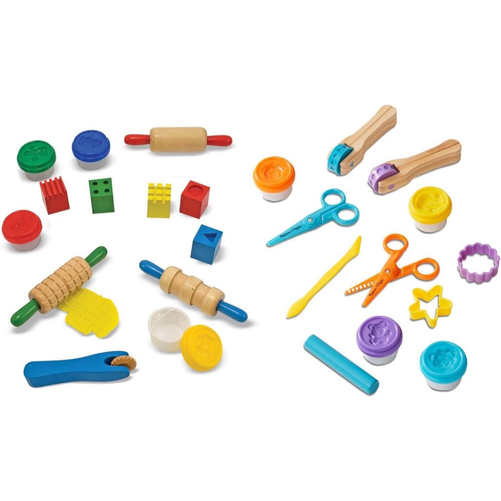 Melissa & Doug Clay Play Activity Set - with Sculpting Tools and 8 Tubs of Modeling Dough
