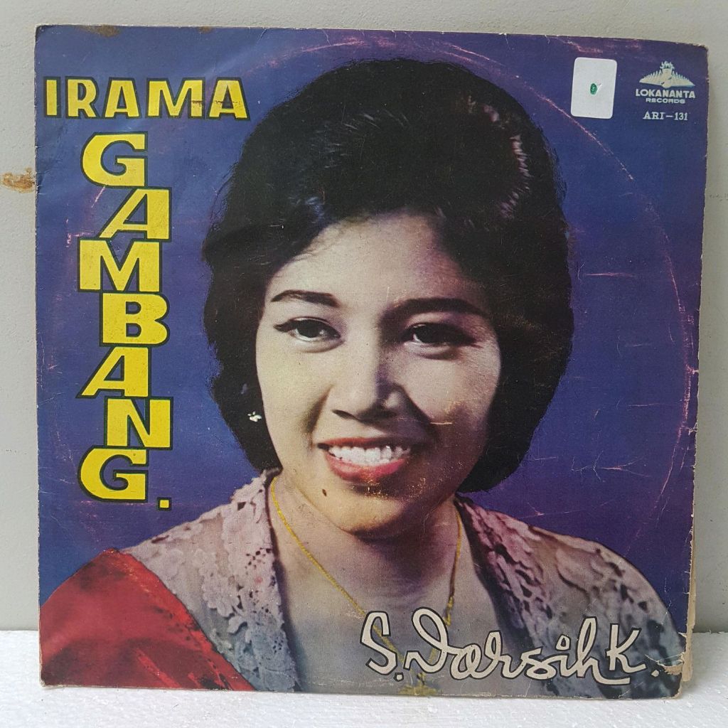 Vinyl Piringan Hitam Lokananta 10 inch S. Darsih Kissowo - Irama Gambang-Tjepret Pajung