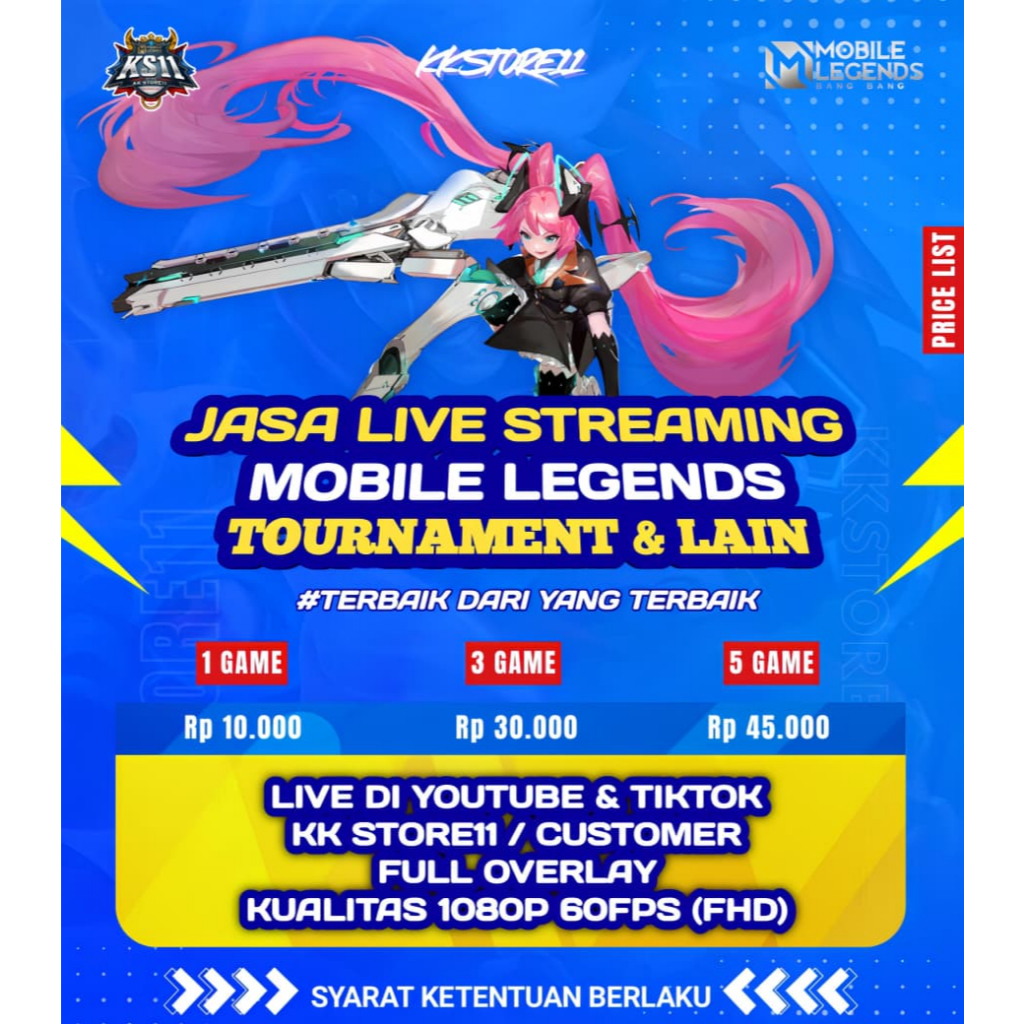 Jasa Live Streaming Mobile Legend