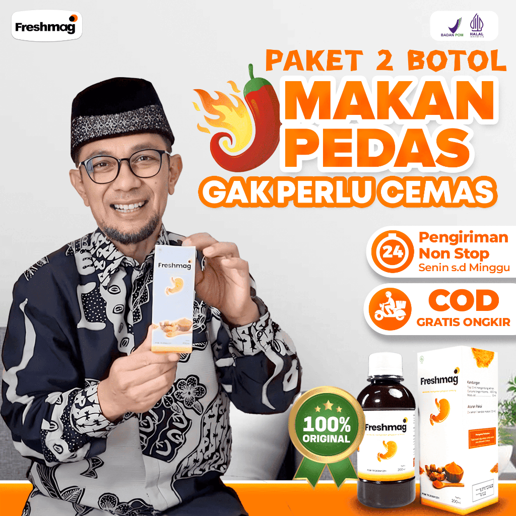 Freshmag Paket 2 Madu Lambung Asli – Obat Maag & Madu Asam Lambung Herbal Pereda Nyeri Ulu Hati