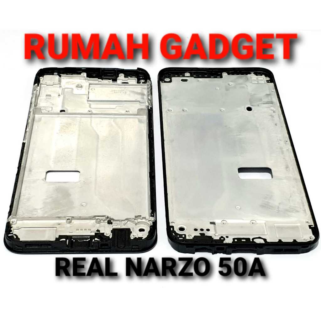 FRAME MIDDLE TULANG TENGAH/DUDUKAN LCD R*ALM* NARZO 50A BLACK