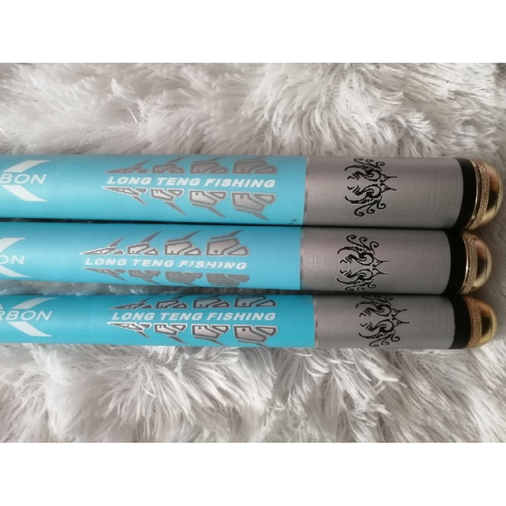 Joran Tegek Ros Pendek Longteng 360-540 carbon biru