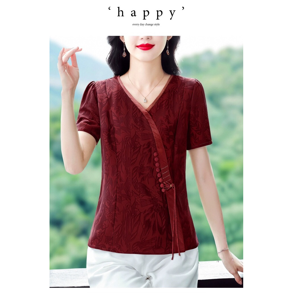 Atasan Wanita Cheongsam Modern Elegan