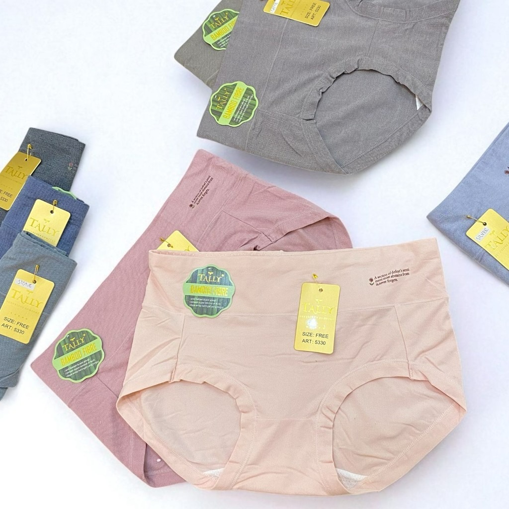 ISI 3, 6 Pcs TALLY CD CELANA DALAM 5330 I FREE SIZE FIT TO XL I BAHAN KATUN BAMBOO