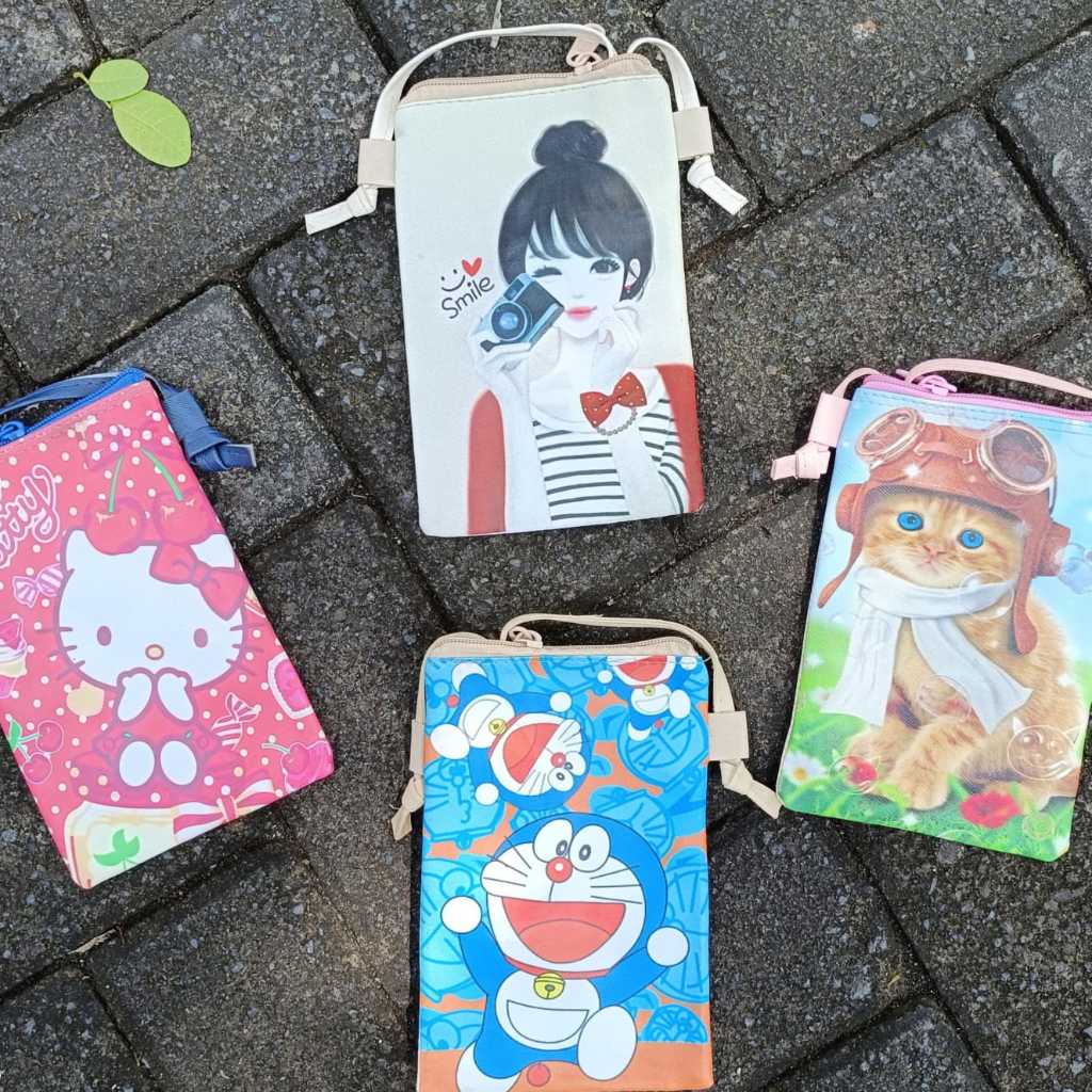 VERSI HIJAB TAS PRINTING SLEMPANG SLING BAG SLING PHONE HP FASHION