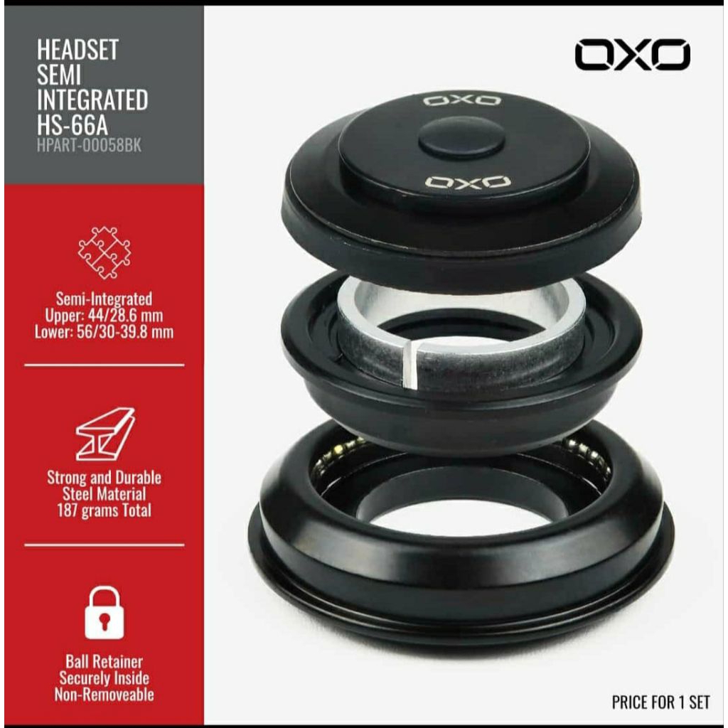 Headset Oxo HS 66A Tapper Gotri ZS44 56 28.6 ZS56 30-39.8 Include Reducer Kom Fork Taper Oversize