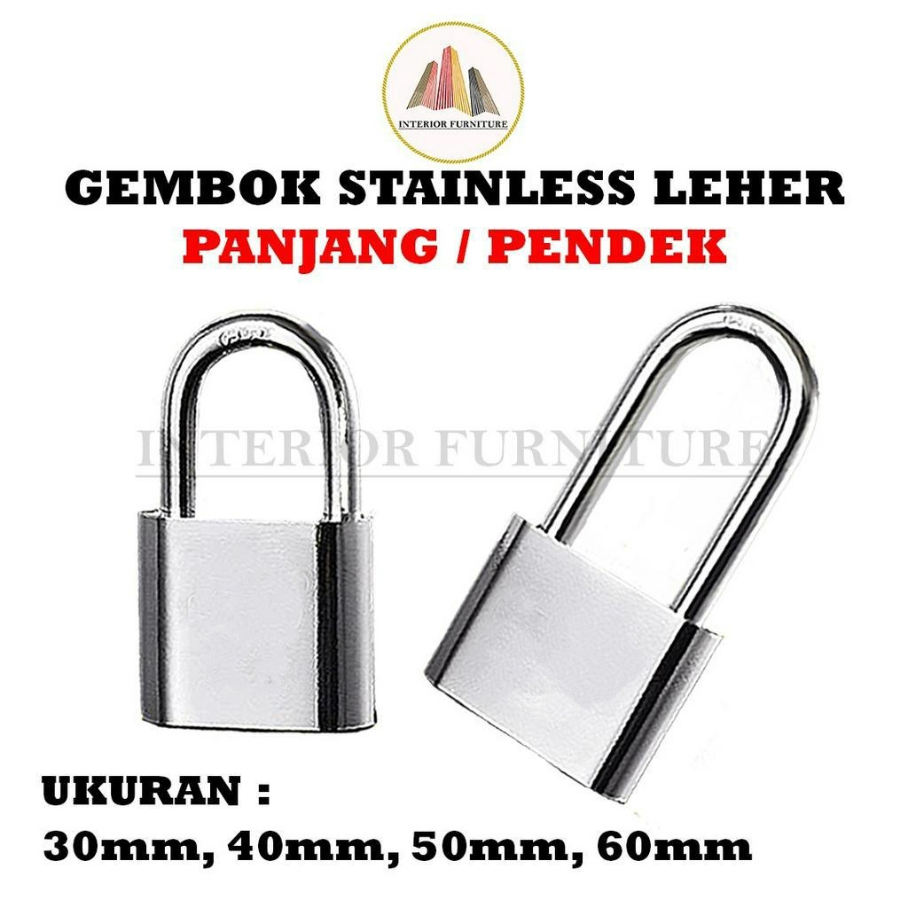 Gembok Stainless Anti Karat/Anti Maling- Gembok Pintu rumah