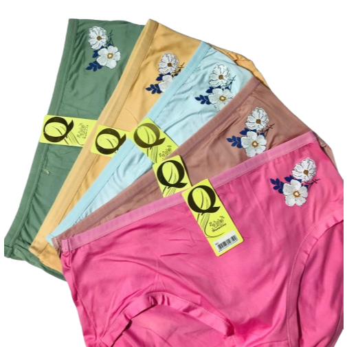 3 Pcs & 6 Pcs Celana Dalam Wanita Jumbo Huayiting CD Wanita BB 90kg Elastis Jumbo CD Wanita Big Size