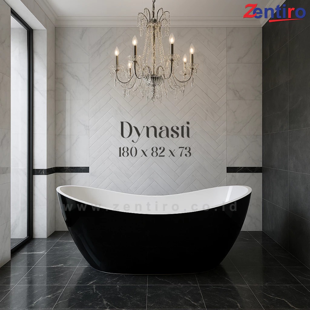 ZENTIRO Bathtub Free Standing Dynasti | Bathtub Whirlpool Standing Marble 180
