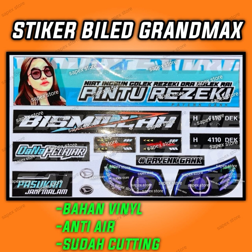STIKER MINIATUR PICKUP GRANDMAX