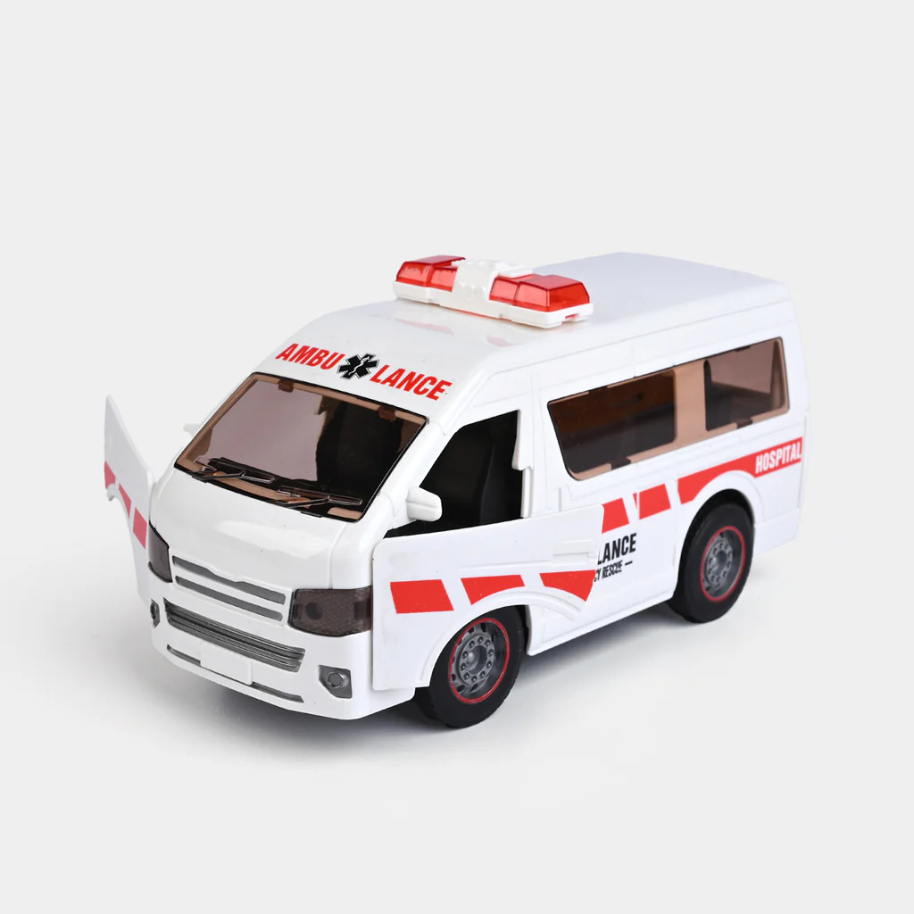 BESAR MOBIL RC AMBULANCE (Ambulans Police Car Mainan Remot Kontrol Polisi Korps Brimob Resque Team R