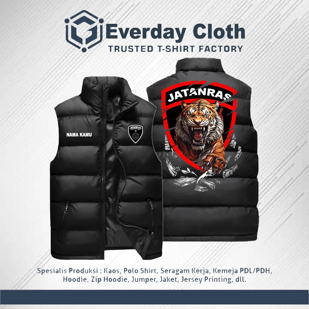 Rompi Vest Gelembung Polisi Jatanras Macan Terbaru / Rompi Pria Outdor Motor Casual Waterproof