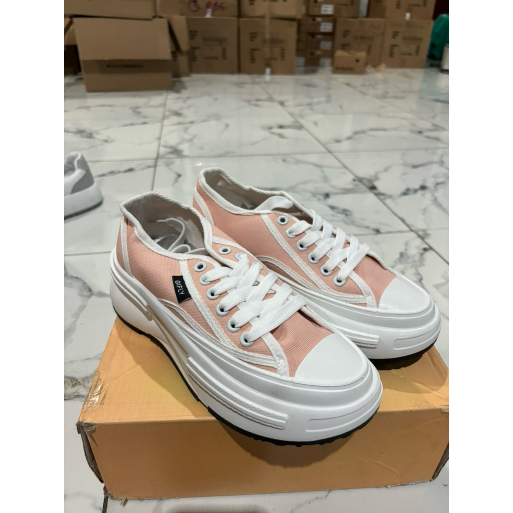sepatu Gifly canvas pink wanita