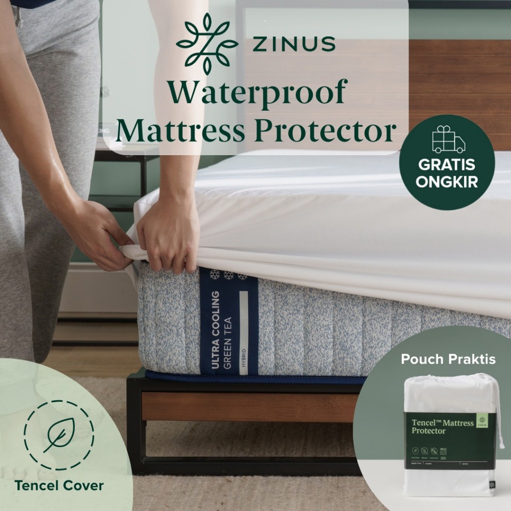 Zinus Tencel Matras Protector Waterproof Pelindung Kasur