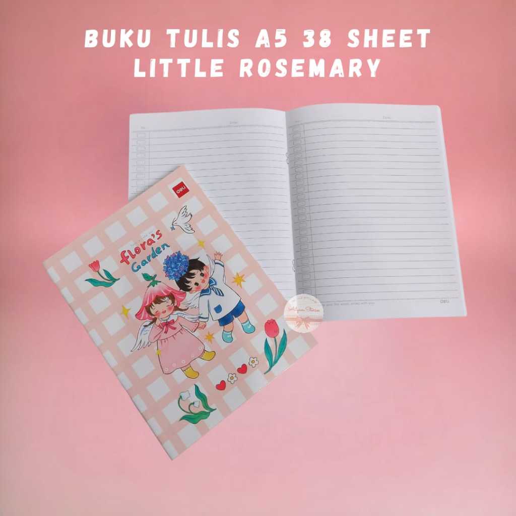 Buku Tulis Deli / Notebook Spiral Deli/ SAMPUL MIKA Gulung