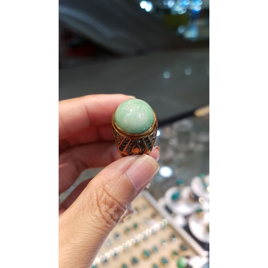 AB408 BAtu cincin Giok Burma type A
