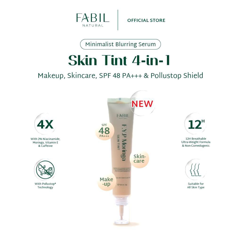 FYP Moringa Skin Tint Fabil Natural / Pelembab wajah / Sunscreen