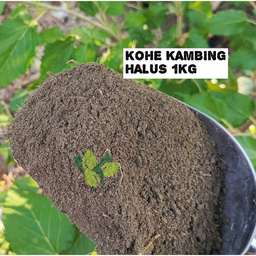 pupuk organik kohe kambing halus 1kg 2kg 25 kg media tanam kotoran kambing
