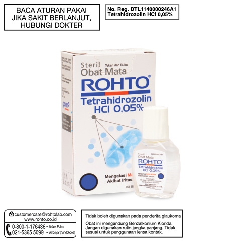Rohto Obat Tetes Mata 7 ml / Obat Steril Mata Rohto