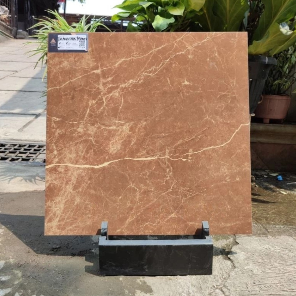 Granite lantai 60x60 Ishana dark brown / Arna / polished