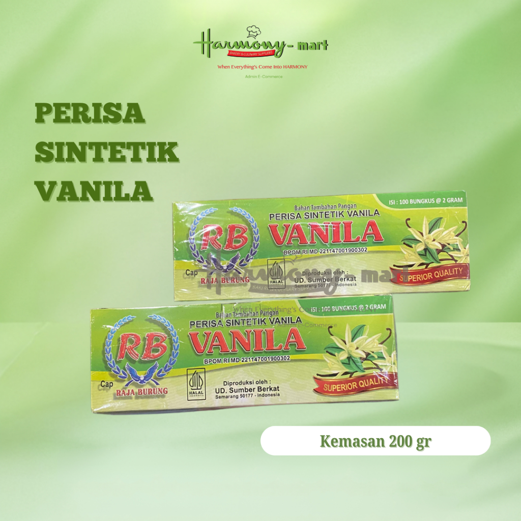 Perisa Vanila RB / Perisa Sintetik Vanila / Penyedap Kue - 200 gr