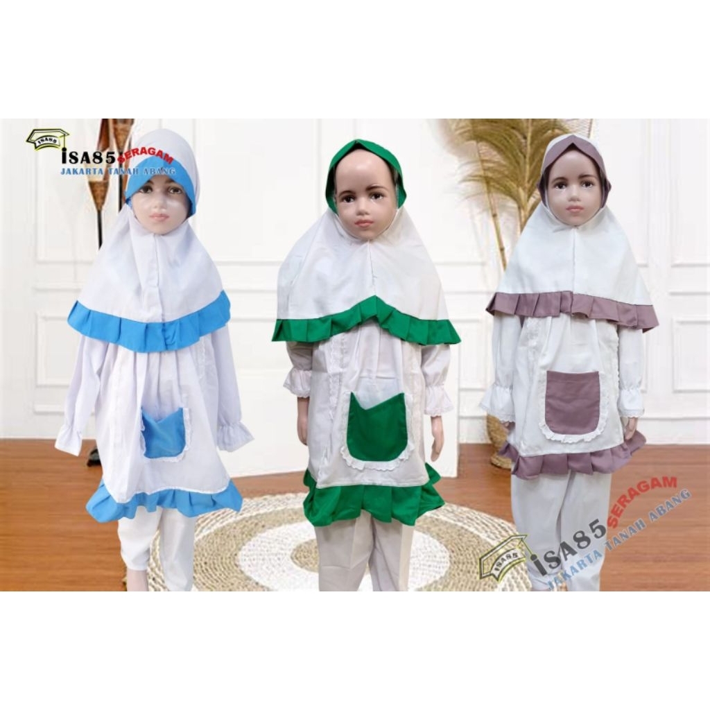 Muslim Anak Laki Baju Muslim Anak Laki dan Perempuan Kombinasi Paud TK Seragam Sekolah