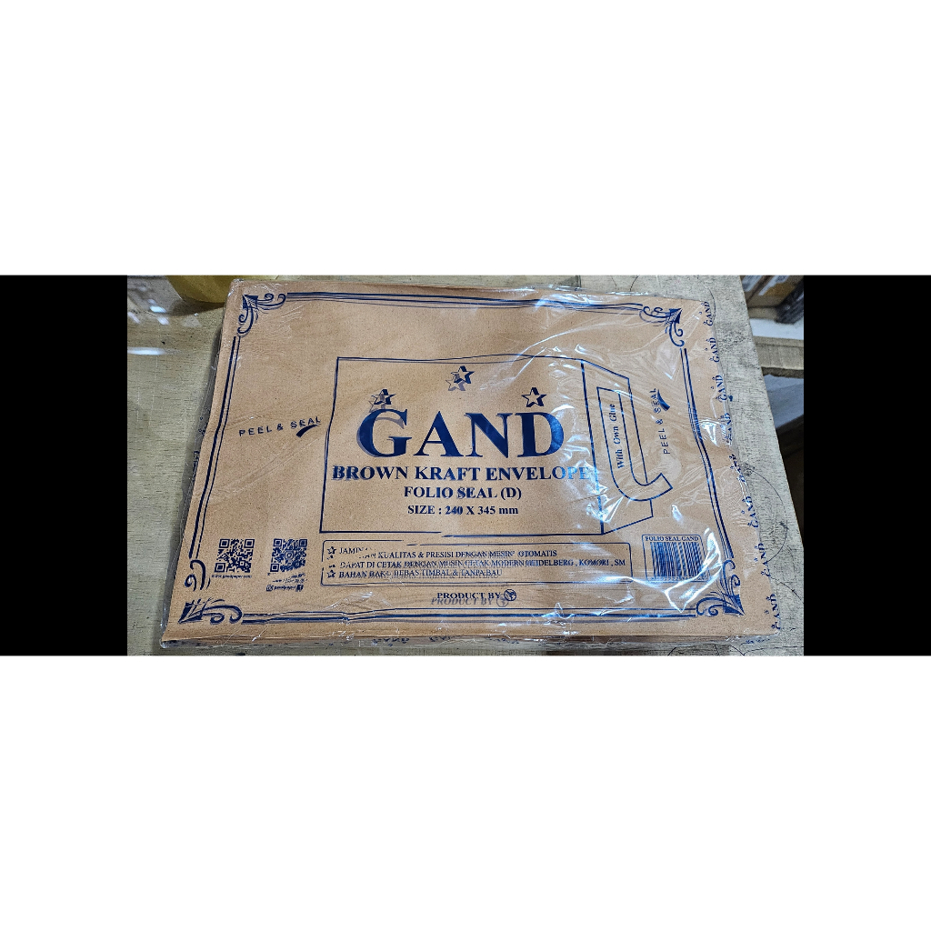 Amplop Coklat Folio Seal/Map Coklat F4/Amplop Folio Coklat Lem/Envelop