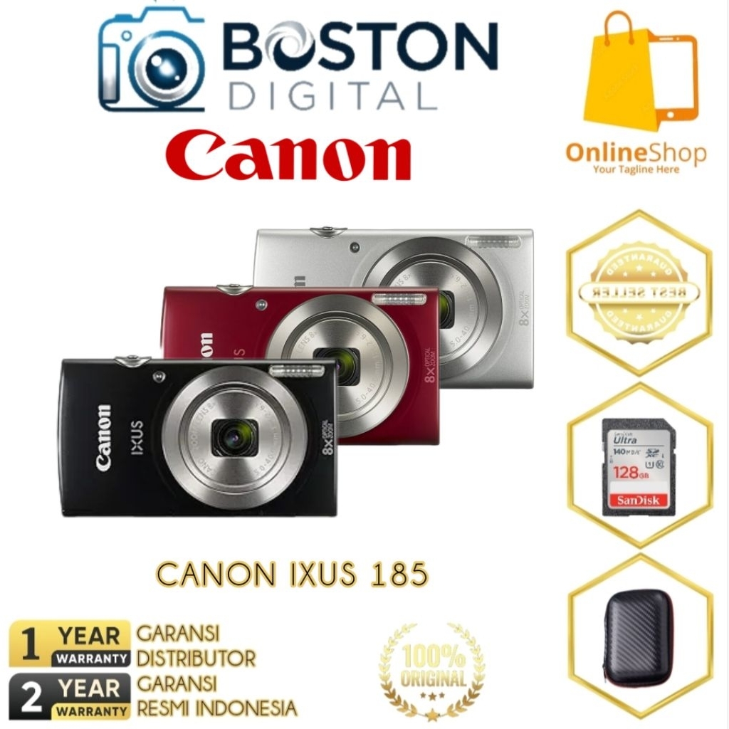 CANON IXUS 185 POCKET CAMERA / CAMERA DIGITAL CANON IXUS 185