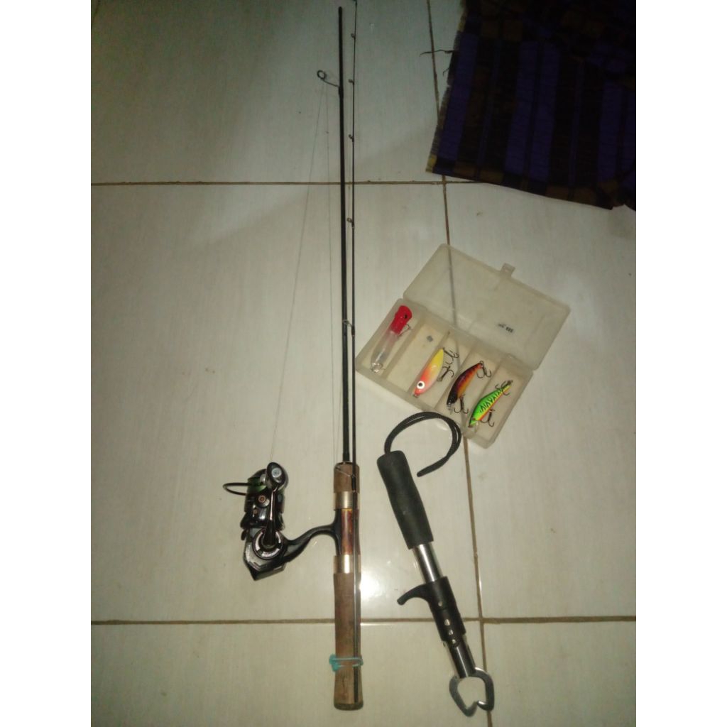 joran anyfish micro gamer 168 + reel kyoto tracker 600ph tinggal pake