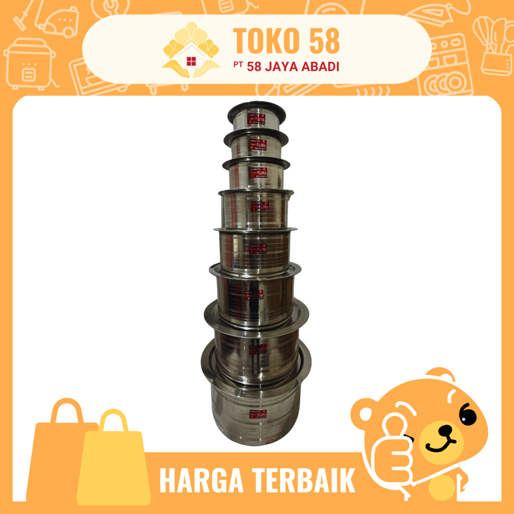 [COD] Panci India Fujika (8 Pcs / 8 Susun) Cooking Pot 555 / Set