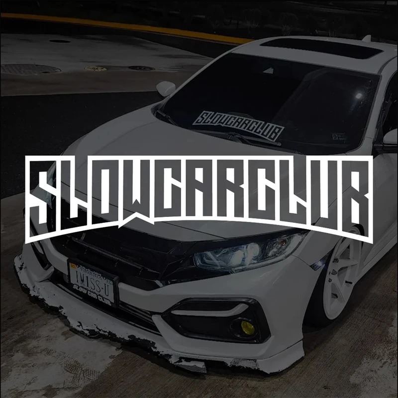 Stiker JDM "SLOW CAR CLUB", stiker berkualitas tinggi yang kreatif & modis untuk mobil truk Untuk ta