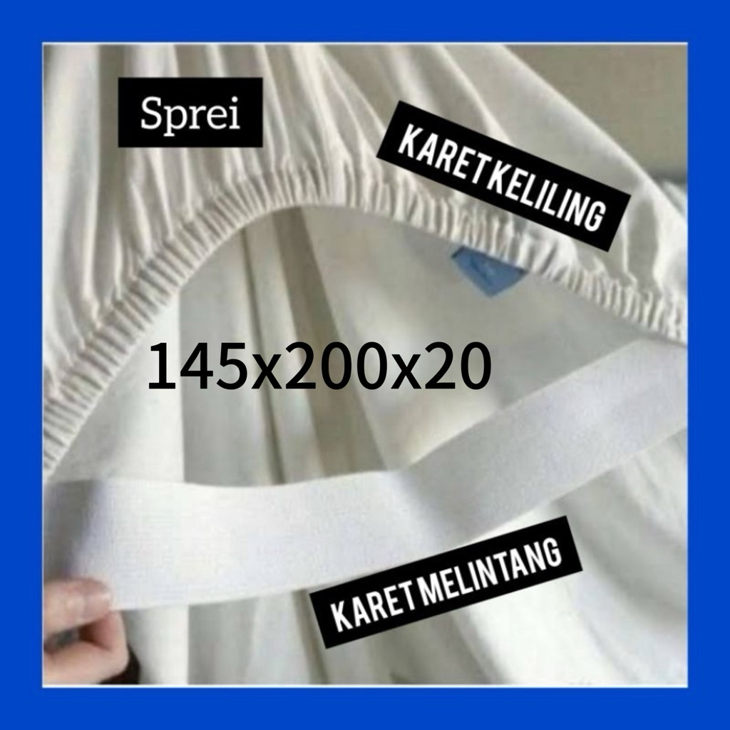 PROMO Sprei 200x145x20 sprei karet keliling+melintang sprei homemadespreimurahspreiberkualitas
