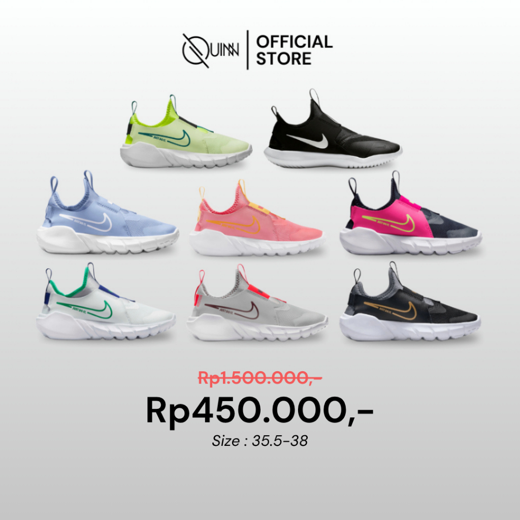Nike Flex Runner 2 Older Kids Slip On Running Shoes / Sepatu Sneakers Olahraga Anak Remaja Unisex