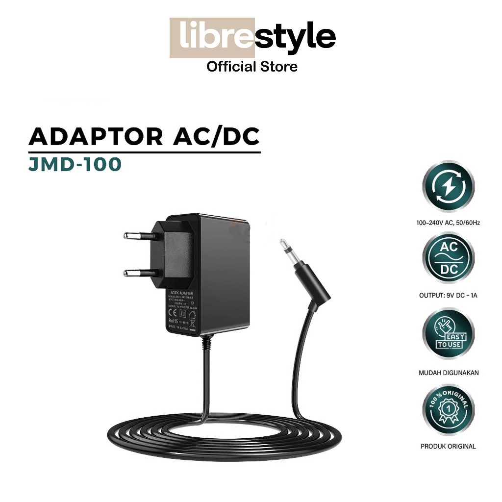 AC - DC Adaptor Adapter Colokan Listrik Gerinda Mini Bor Mini  9V 1A