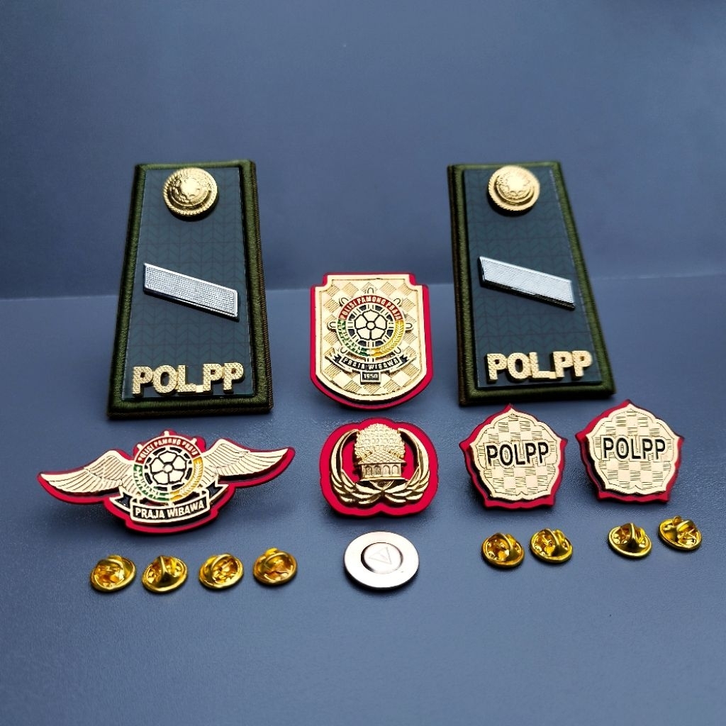 Paket Atribut Pol Pp Pangkat 2A 2B 2C 2D / 3A 3B 3C 3D / 4A 4B Satpol Pp Lengkap Premium