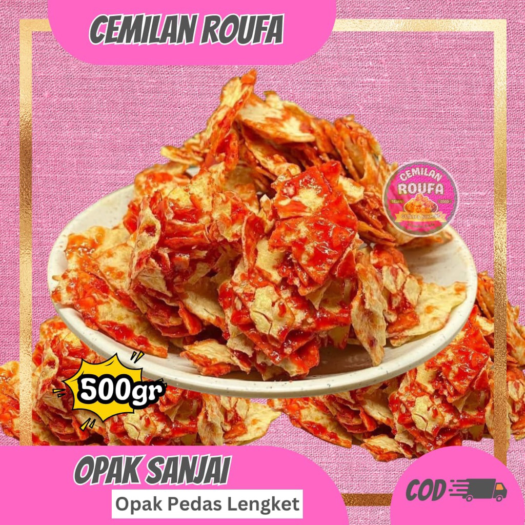 Opak Pedas 500gram / Opak Lengket Pedas Manis