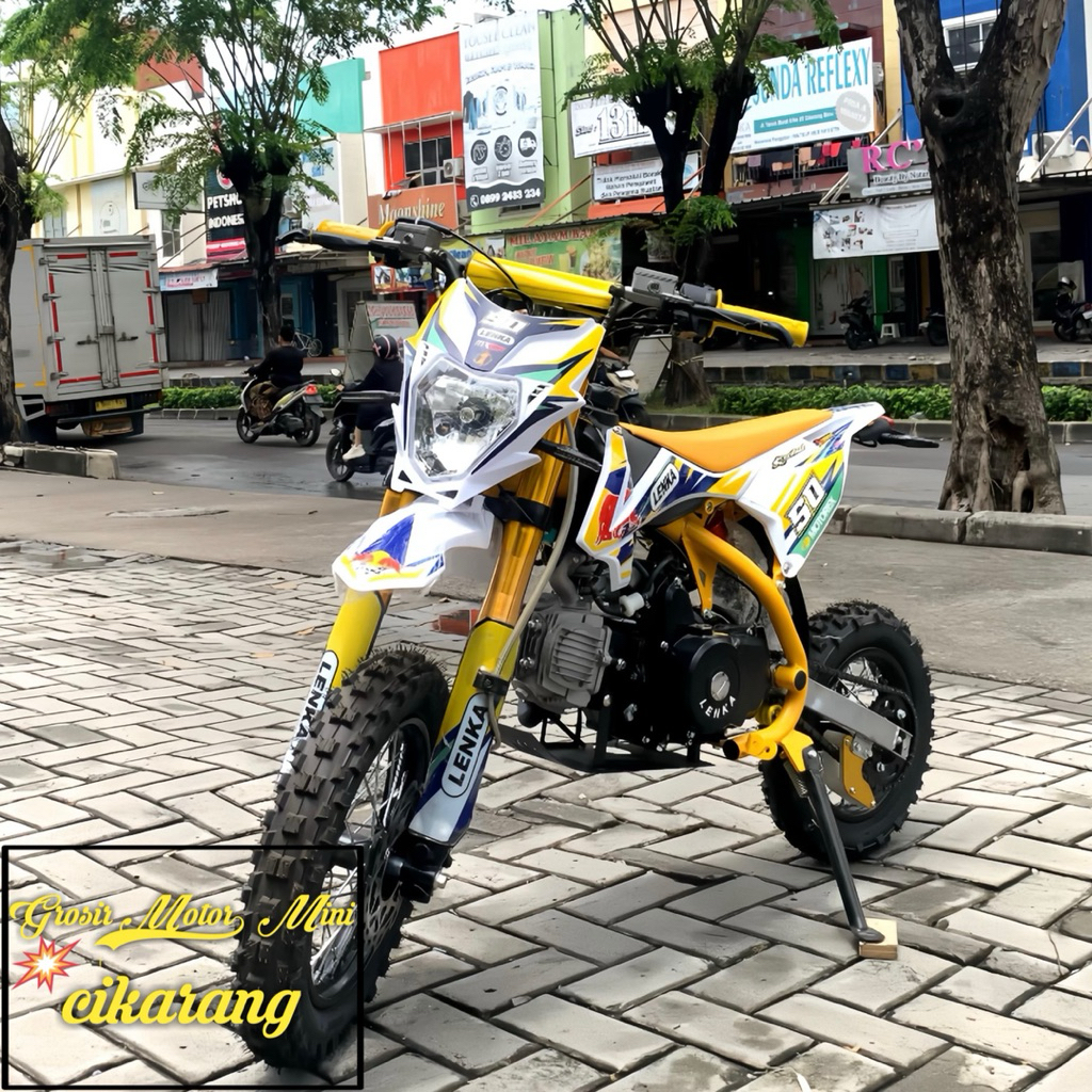 MOTOR MINI TRAIL 50CC LENKA RING 12/10 MESIN 4TAK