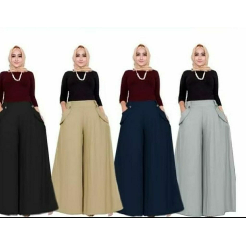 Celana Kulot Soraya Terbaru Bahan Moscrepe premium