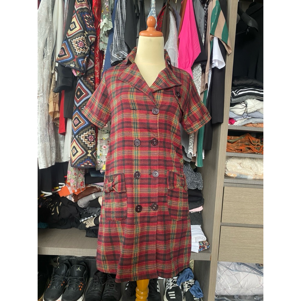 preloved dress kotak kotak