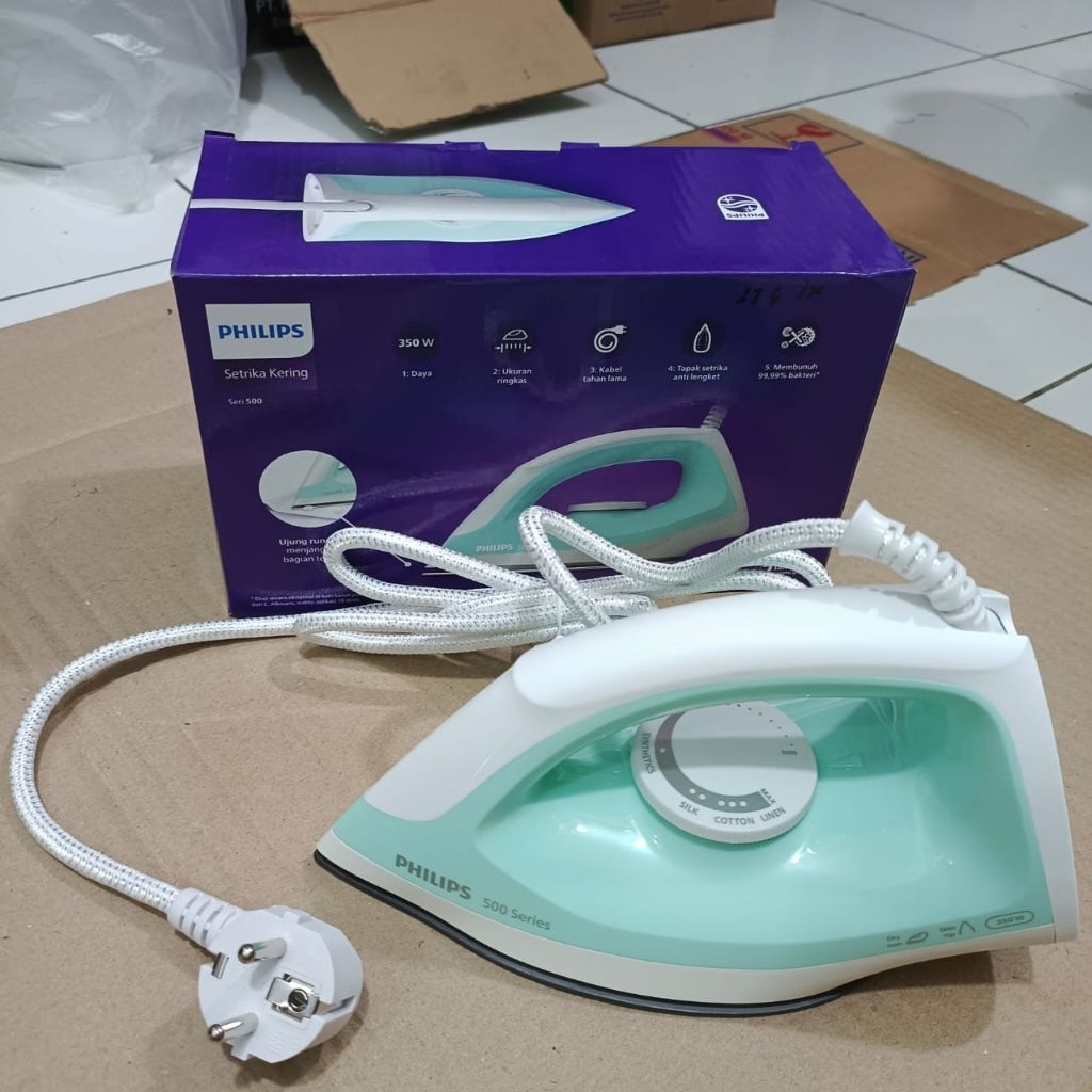 Setrika Listrik Philips Seri 500 Electric Iron Gosokan Baju Philips